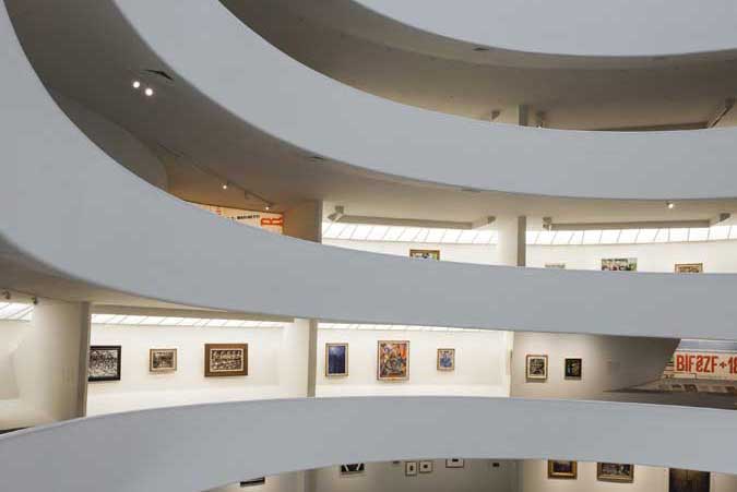 Installation view: ‘Italian Futurism, 1909–1944: Reconstructing the Universe’, Solomon R. Guggenheim Museum, New York, February 21–September 1, 2014