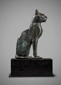 Egyptian bronze seated cat, Late Dynastic Period (25th–31st Dynasty, 715–332 BC). Rupert Wace Ancient Art