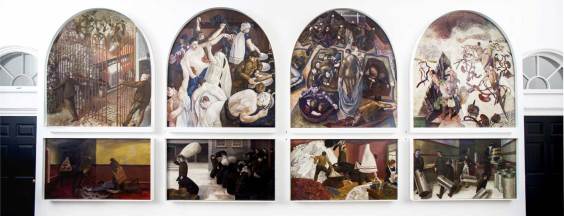 Stanley Spencer's paintings for the Sandham Memorial Chapel, on display at Somerset House (2014)