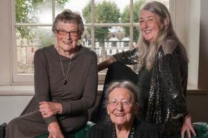 The birthday girls: Pat Easterling (80), Joyce Reynolds (95) and Mary Beard (60).