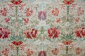 (detail, embroidery, c. 1880s), designed by William Morris, stitched by Jane and Jenny Morris