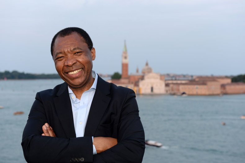 Okwui Enwezor, curator of All the Worlds Futures, the 56th International Art Exhibition, Venice 9 May–22 November).