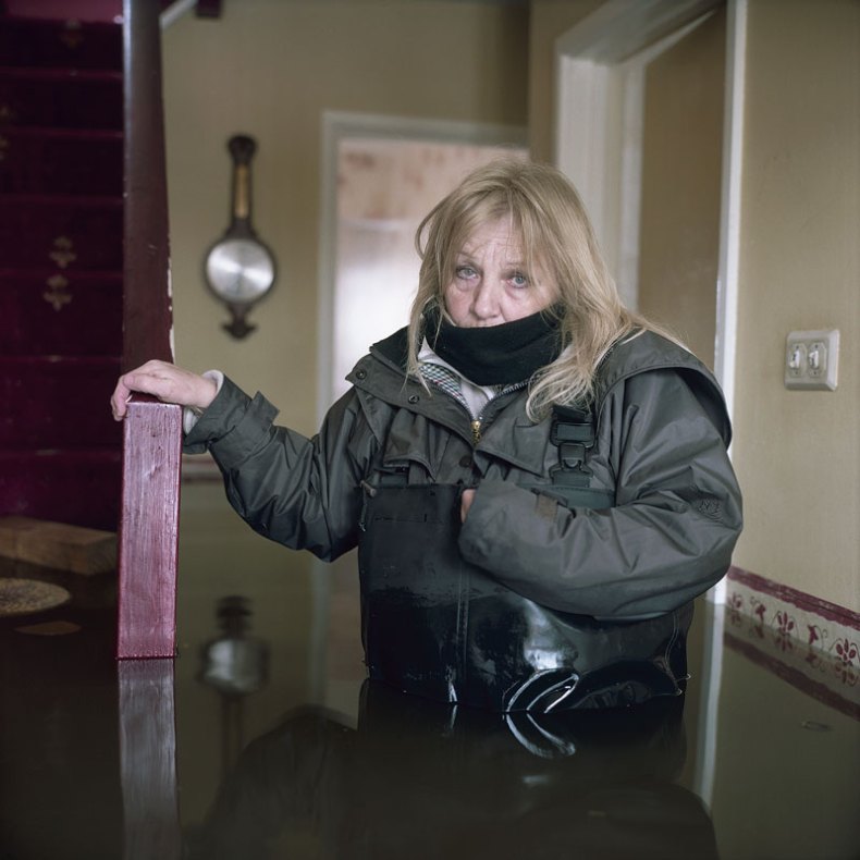 (February 2014, Moorland Village, Somerset, United Kingdom), from the series 'Drowning World', Gideon Mendel.