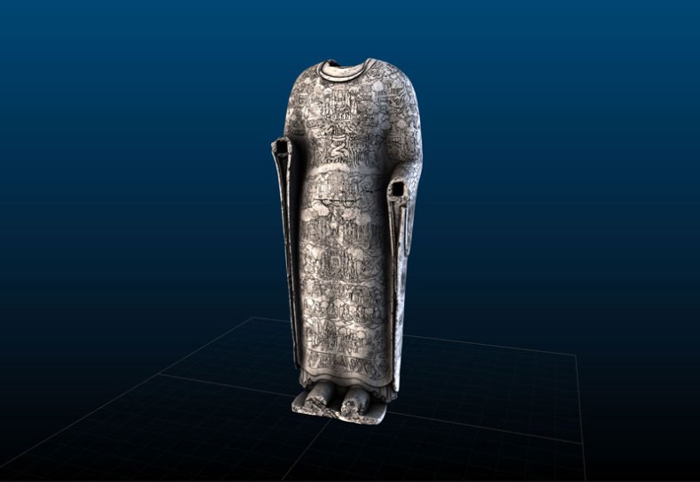 3D scan of Cosmic Buddha with digital surface occlusion