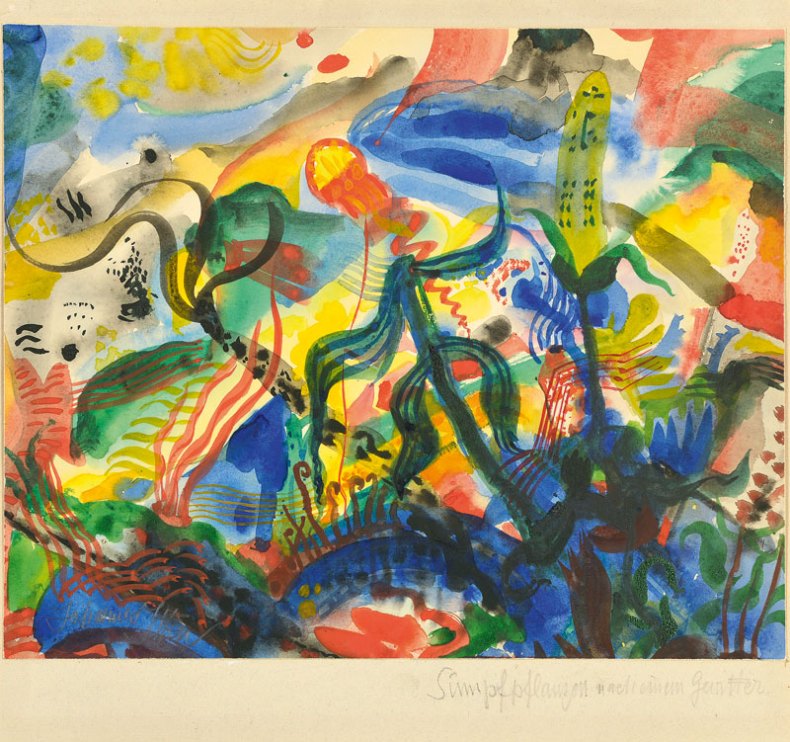 Sumpfpflanzen, nach einem Gewitter (1916), Johannes Itten