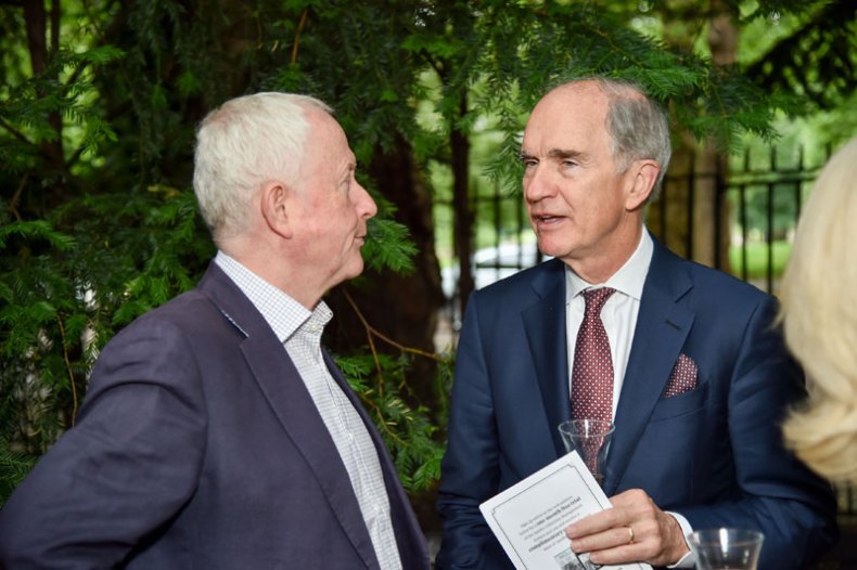 Giles Waterfield and Bruce Boucher at the Apollo summer party 2016