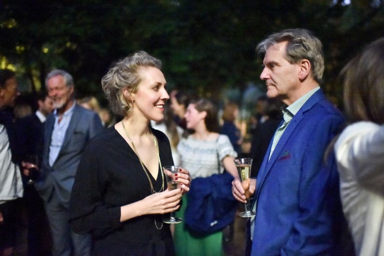 Imelda Barnard and David Adshead at the Apollo summer party 2016