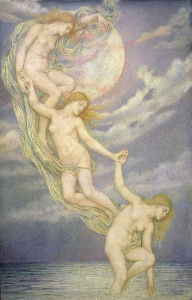 Moonbeams Dipping Into The Sea (1900), Evelyn de Morgan. Courtesy The De Morgan Foundation