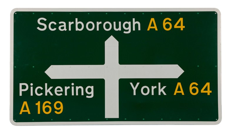 Jock Kinneir and Margaret Calvert’s British road signs.
