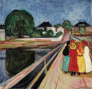 Pikene på broen (Girls on the Bridge) (1902), by Edvard Munch, sold for $54.4m at Sotheby's New York