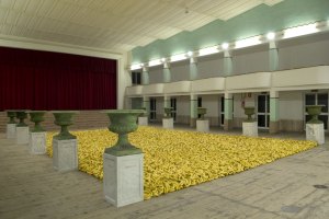 Chief talking point of Abu Dhabi Art is the installation of thousands of bananas by Chinese artist Gu Dexin, brought to the fair by Galleria Continua. Courtesy GALLERIA CONTINUA, Photo by Ela Bialkowska