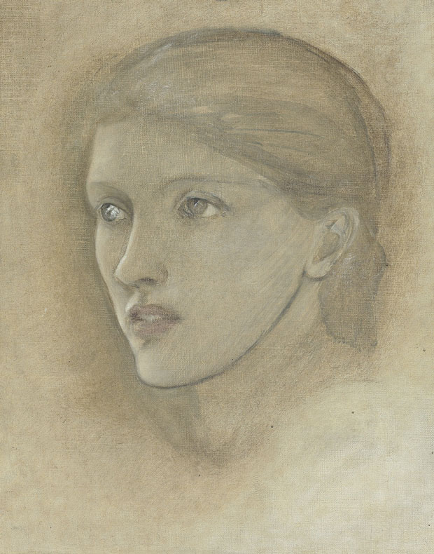 Female head study, looking to the right, for ‘The Golden Stairs’, possibly Mary Stuart Wortley, later Countess Lovelace © Christie’s Images Limited 2016