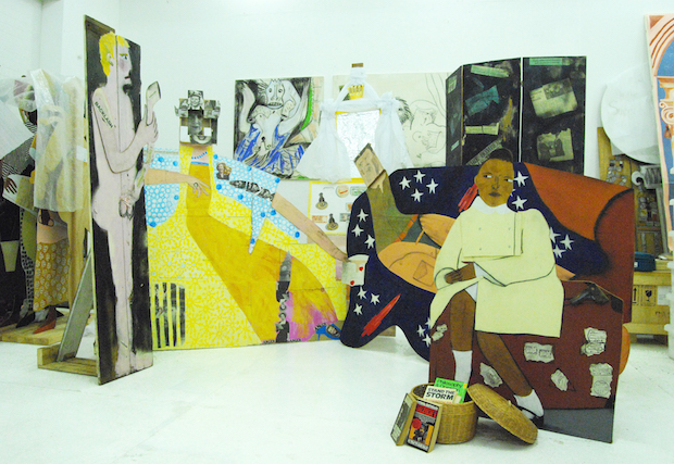 A Fashionable Marriage (1986), Lubaina Himid. Courtesy of Matthew Birchall and Tao Lashley-Burnley