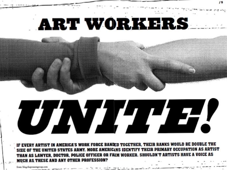 Image from the Artist Bloc No. 1 zine, created by a group of Bay Area artists, scholars, and writers in 2011
