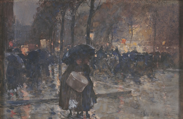 Boulevard at Night, Paris (1889), Childe Hassam. Courtesy of the Philadelphia Museum of Art