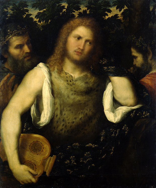 Apollo zwischen Marsyas und Midas (c. 1545–50), Paris Bordone. © bpk / Staatliche Kunstsammlungen Dresden / Elke Estel / Hans-Peter Klut