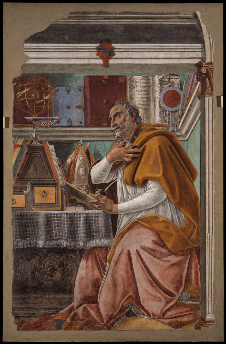 Saint Augustine in his Study (c. 1480), Sandro Botticelli. Church of All Saints (Ognissanti)