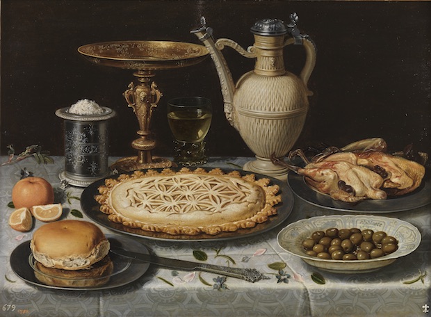 Stilleven met tazza, kan en lekkernijen (c. 1611), Clara Peeters. Madrid, Museo Nacional del Prado