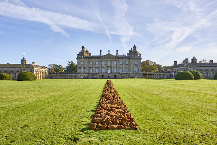 Installation view of A Line in Norfolk by Richard Long, 2016. © Pete Huggins