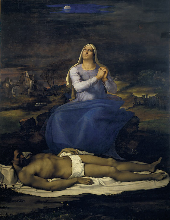 Lamentation over the Dead Christ ('Pietà') (c. 1512–16), Sebastiano del Piombo, after partial designs by Michelangelo. Museo Civico, Viterbo. © Comune di Viterbo