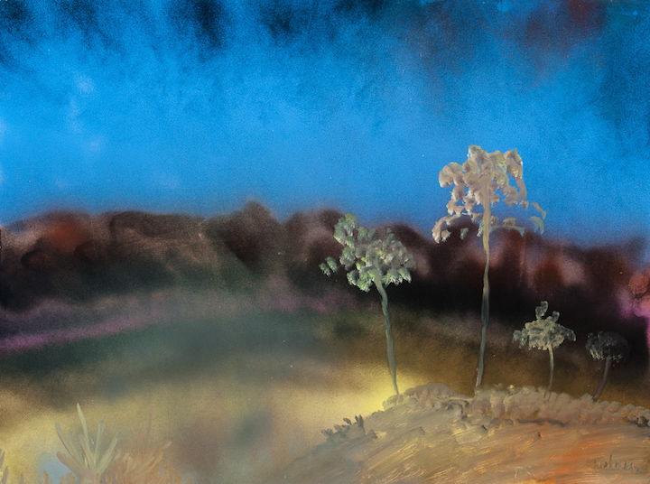 Gum Trees (c. 1983), Sidney Nolan. Courtesy of the Sidney Nolan Trust