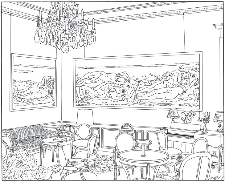 Salon Hodler (traced; 1984/2013), Louise Lawler. © 2016 Louise Lawler