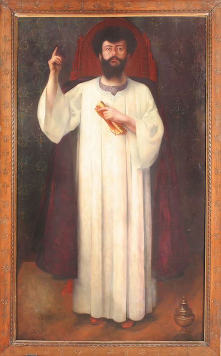 Portrait of the Grand Master of the Rosicrucians in Choir Dress, Joséphin Péladan. 1895, Jean Delville. Musée des BeauxArts, Nîmes. Photo: Florent Gardin/ Musée des Beaux-Arts, Nîmes; © 2017 Artists Rights Society (ARS), New York/SABAM, Brussels