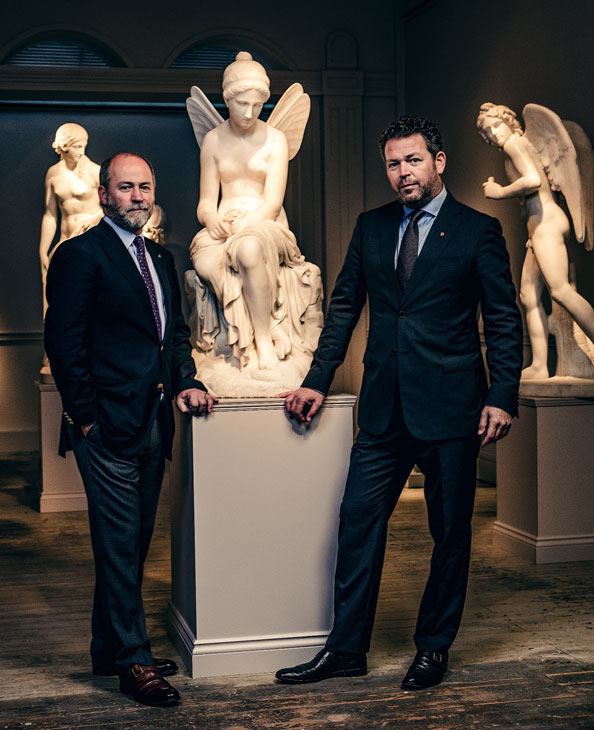 Dino and Raffaello Tomasso, directors, Tomasso Brothers Fine Art, at their new premises at 67 Jermyn St (June 2017)