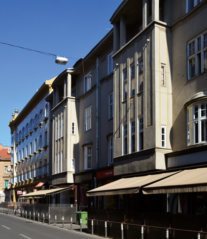 The townhouses designed by Viktor Kovačić on Masarykova, Zagreb