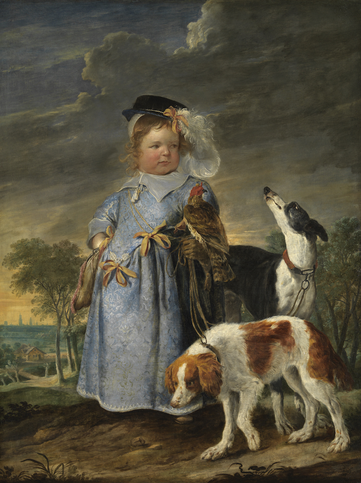 Portrait of a boy as a hunter (c.1630–61), Erasmus Quellinus II en Jan Fijt. © KMSKA/Lukas – Art in Flanders VZW, Photo: Hugo Maertens