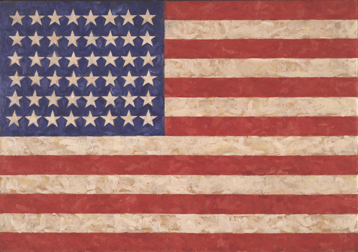 Flag (1958), Jasper Johns. © Jasper Johns / VAGA, New York / DACS, London 2017. Photo: Jamie Stukenberg © The Wildenstein Plattner Institute, 2017