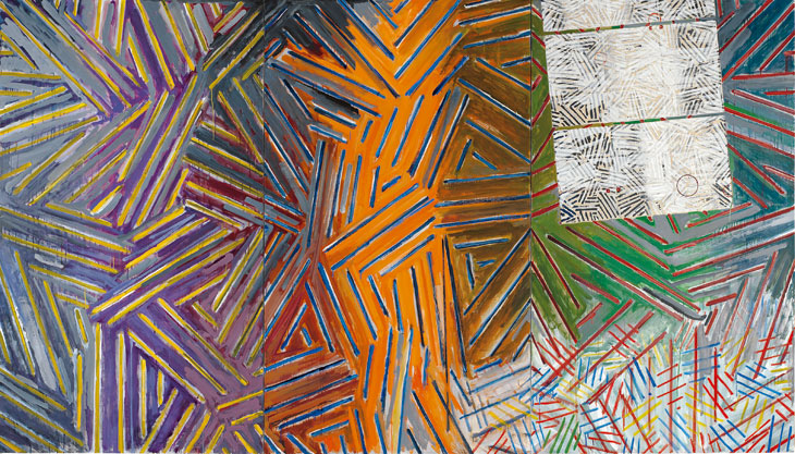 Between the Clock and the Bed (1981), Jasper Johns. © Jasper Johns / VAGA, New York / DACS, London 2017. Photo: Jamie Stukenberg © The Wildenstein Plattner Institute, 2017