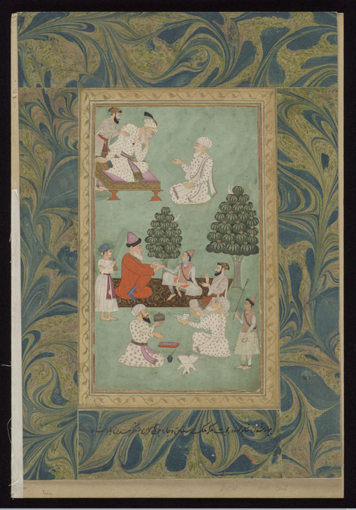Above, the emperor Aurangzeb consults a physician; below, one of the emperor's sons is attended by physicians. Courtesy of Wellcome Library, London