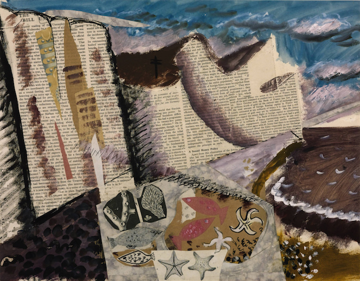 Beach with Starfish (c. 1933–34), John Piper. © The Piper Estate
