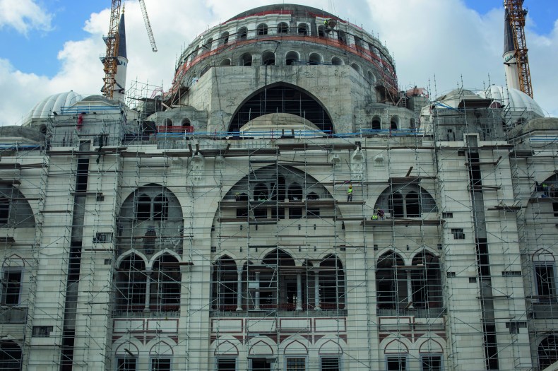 The Camlica Mosque in Istanbul, due to be completed in 2018, has been designed to hold around 37,000 worshippers, photo: Chris McGrath/Getty Images