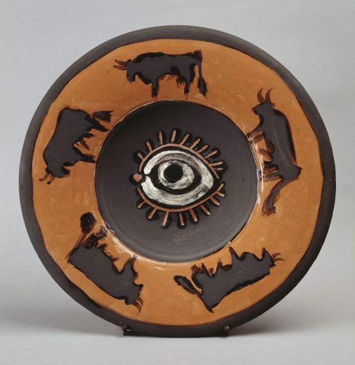 Eye and Bulls (1957), Pablo Picasso. © Succession Picasso / VISDA 2018 Photo: RMN-Grand Palais (Musée national Picasso-Paris) / Béatrice Hatala