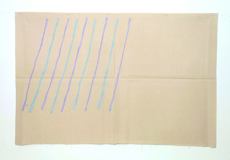 Linee oblique (1969), Giorgio Griffa.