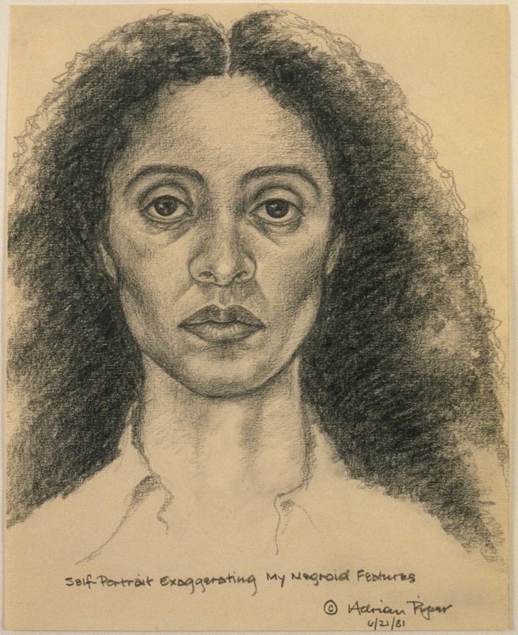 Self-Portrait Exaggerating My Negroid Features, Adrian Piper