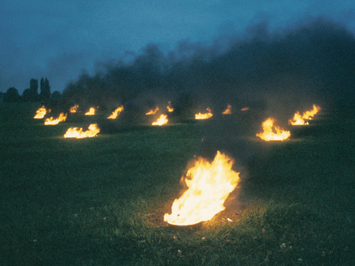 Landscape for Fire II (film still; 1972), Anthony McCall.