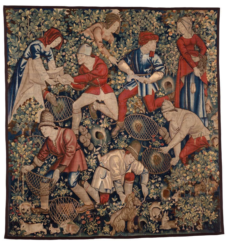 Peasants Preparing to Hunt Rabbits with Ferrets, (c. 1470–90), Southern Netherlands, Brussels (?), Burrell Collection, Glasgow