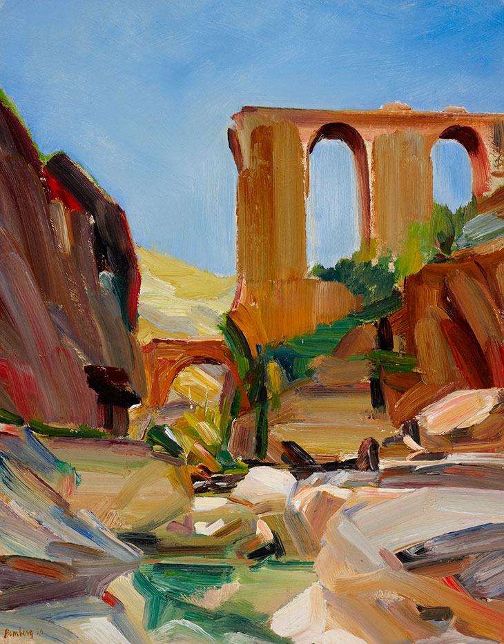 The Broken Aqueduct, Wadi Kelt, near Jericho (1926), David Bomberg.