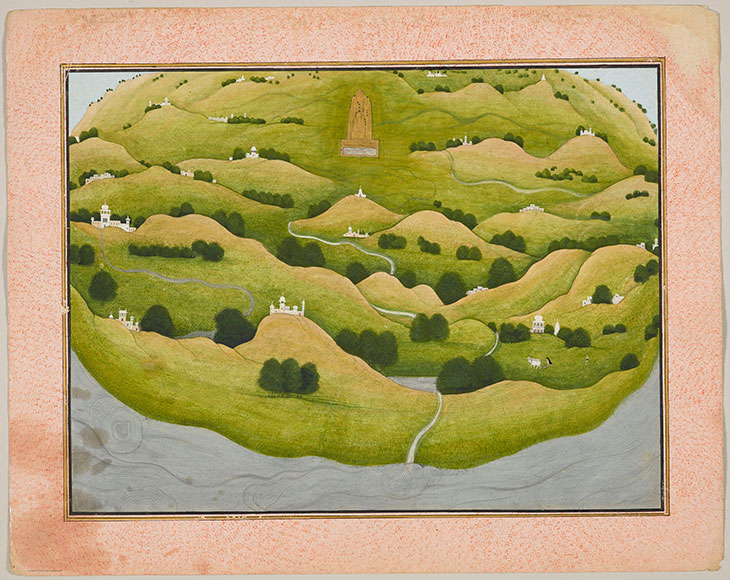 The Earth from a series depicting the Bhagavata Purana (c. 1775–90), Nainsukh family workshop, Parahi.