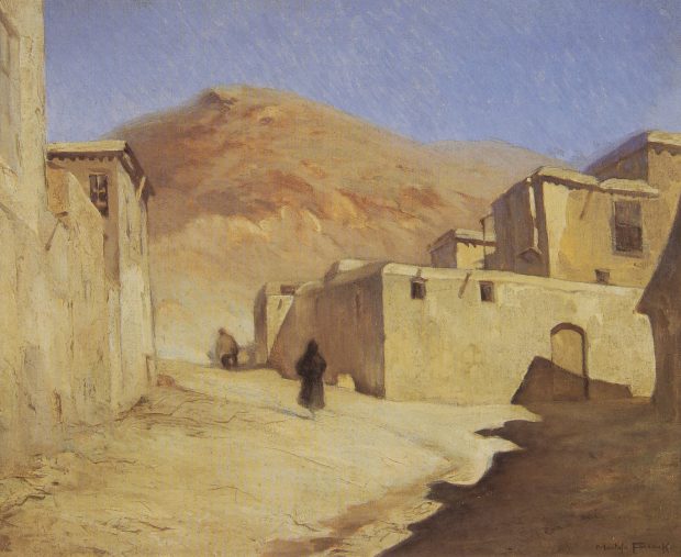 Toward Damascus at the Foot of Mount Qassioun, Muhajreen Quarter, c. 1933, Mustafa Farroukh, Collection Hani Farroukh