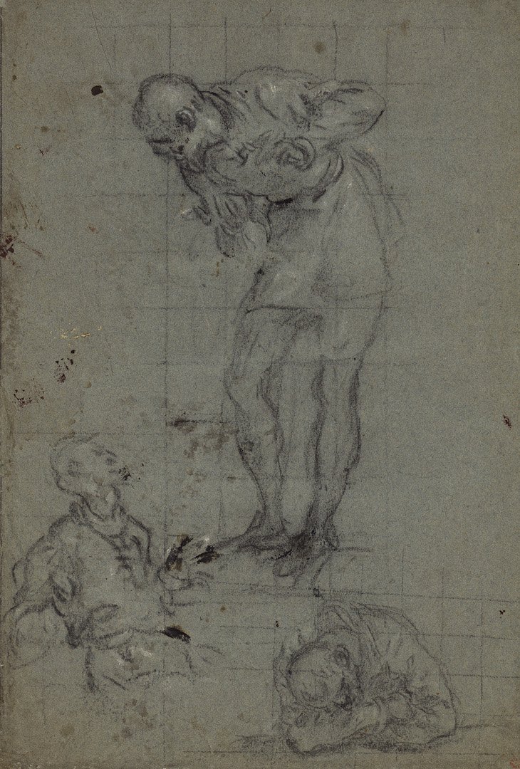 Studies of Three Men, for the Last Supper at San Trovaso, Tintoretto