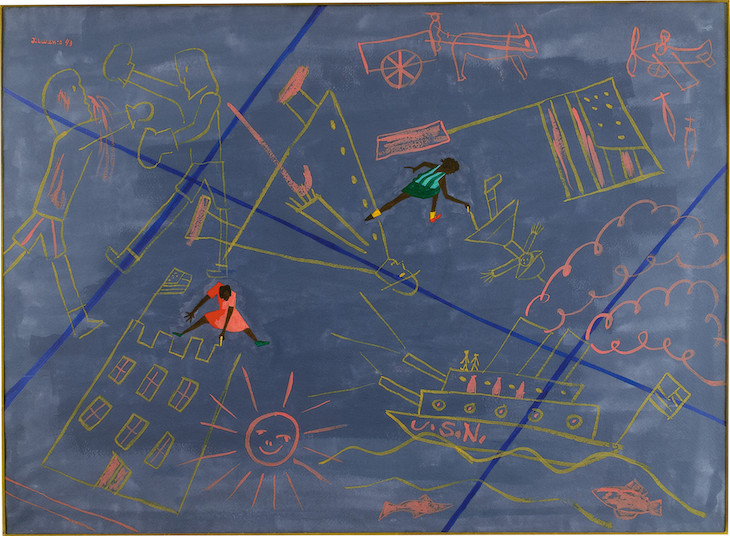 Sidewalk Drawings, Jacob Lawrence