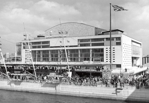 The riverside façade of the Royal Festival Hall, London, designed by London County Council Architects’ Department in 1951 (photo: 1951)