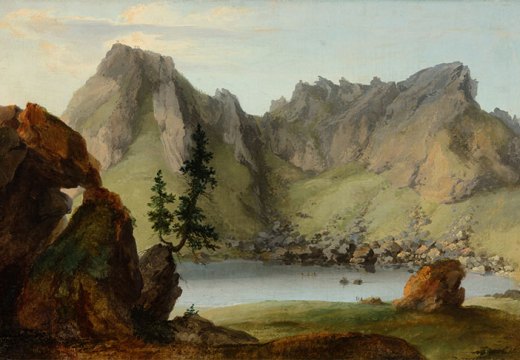 View across Lake Seeberg to the Muntigalm (1778), Caspar Wolf.