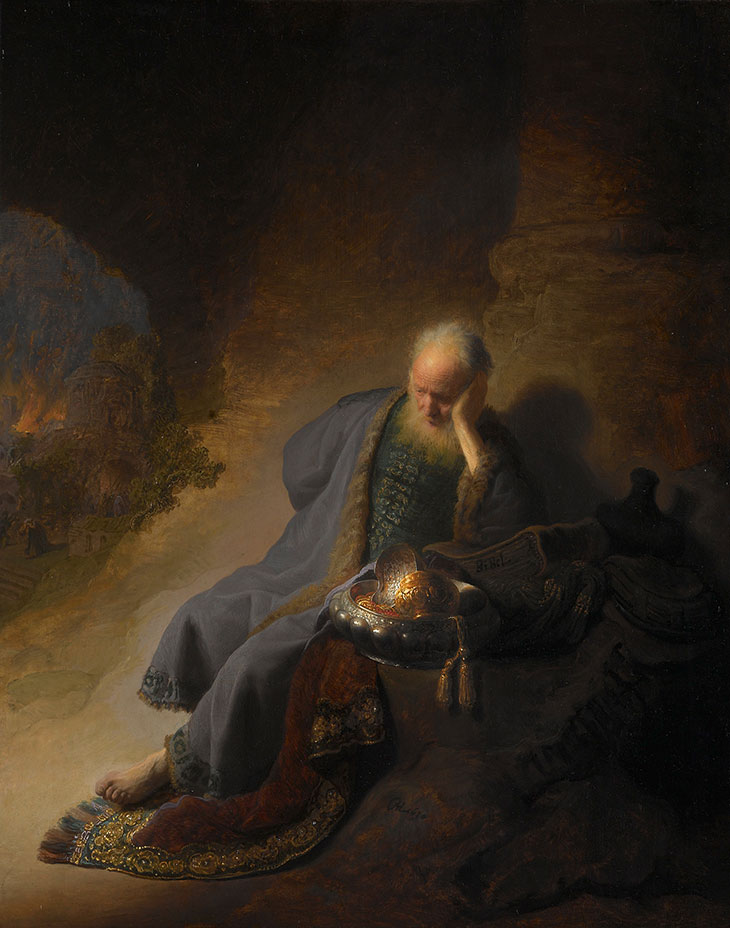 Jeremiah Lamenting the Destruction of Jerusalem (1630), Rembrandt van Rijn. Rijksmuseum, Amsterdam