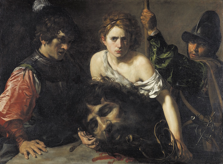 David with the Head of Goliath and Two Soldiers