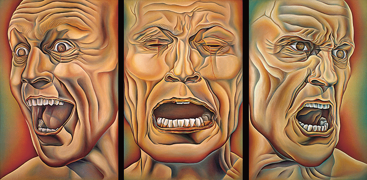 Three Faces of Man from 'Power Play' (1985), Judy Chicago, Palmer Museum of Art, Penn State University, Pennsylvania